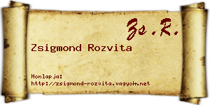 Zsigmond Rozvita névjegykártya